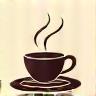 Icon representing a coffee cup for the cafe