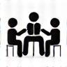 Icon representing a reading circle